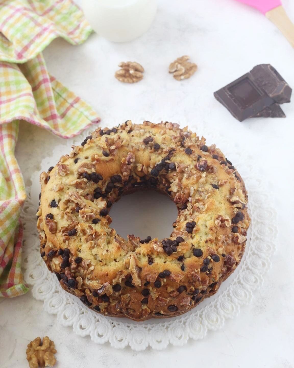 Ciambella cioccolato e noci