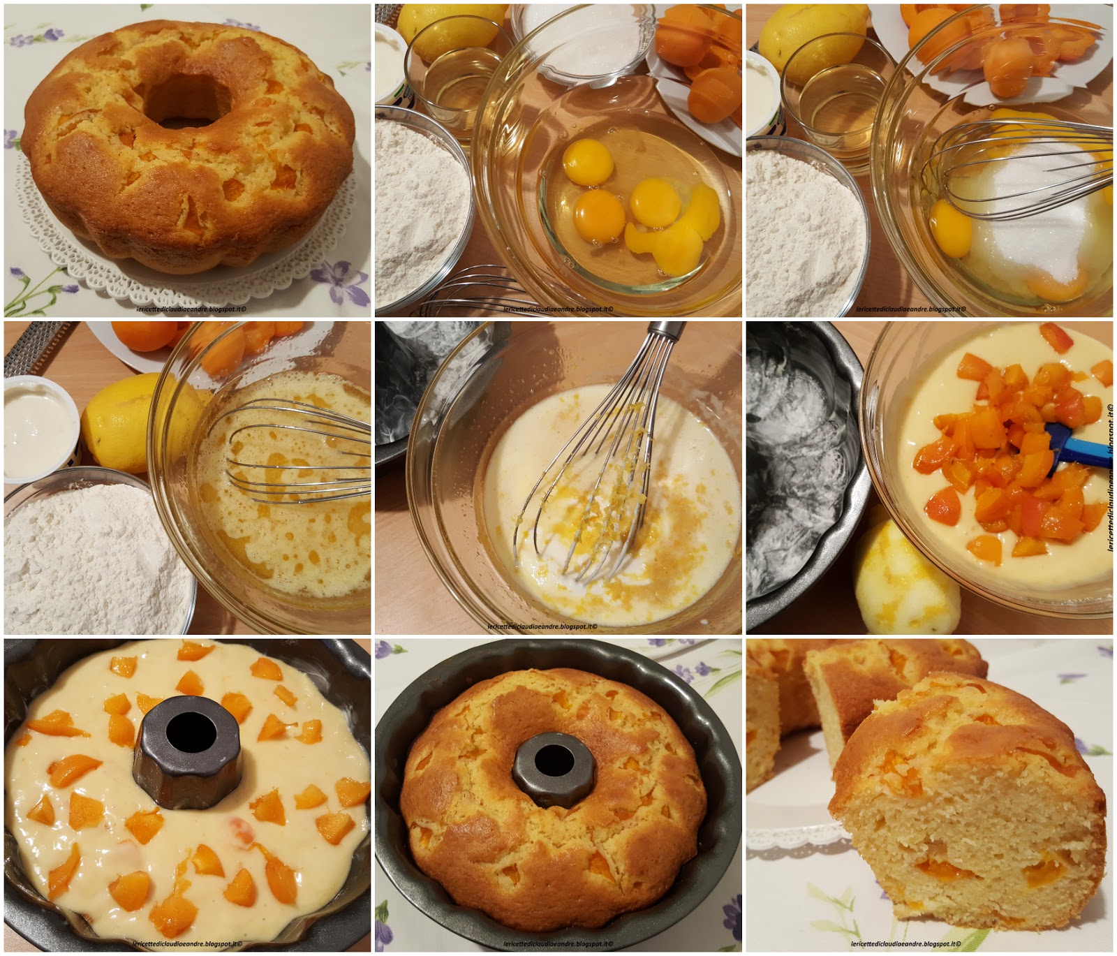 Ciambella con yogurt e albicocche, all’olio