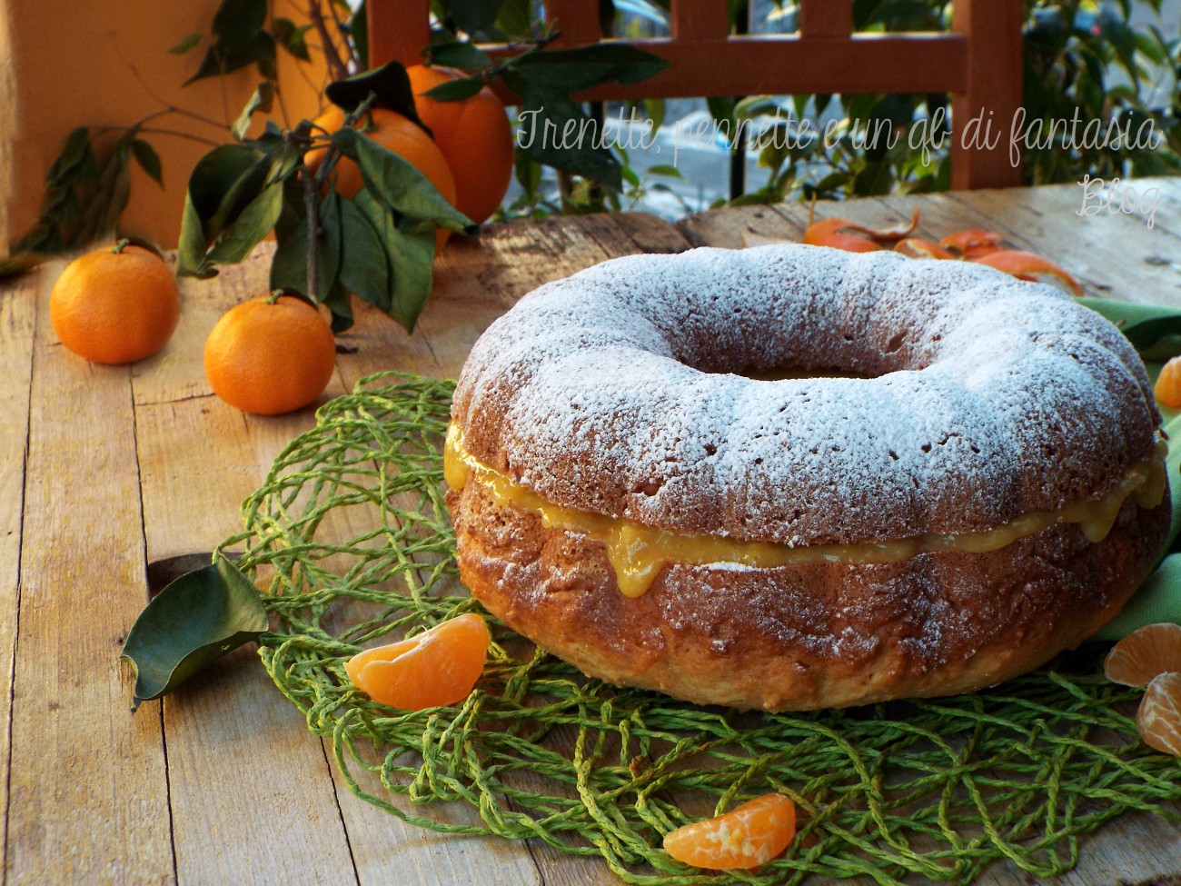 Ciambella di frolla con crema al mandarino