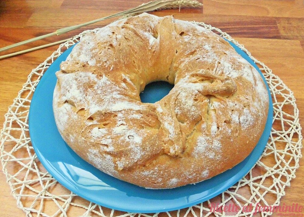 Ciambella di pane con mix di farine
