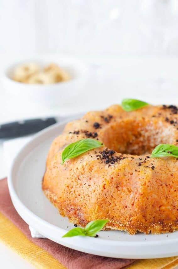 Ciambella di riso al forno con mozzarella – senza uova