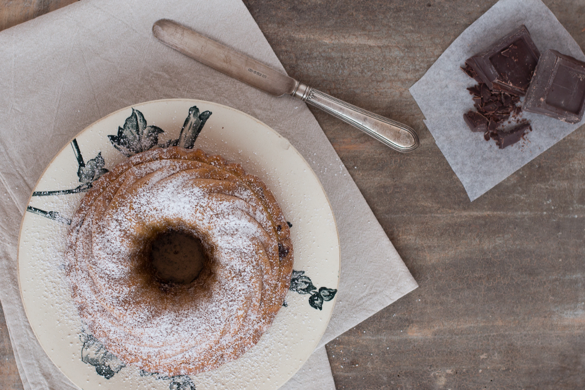 Ciambella di zucca e cioccolato fondente