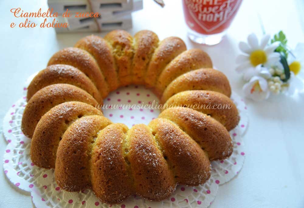 Ciambella di zucca e olio di oliva
