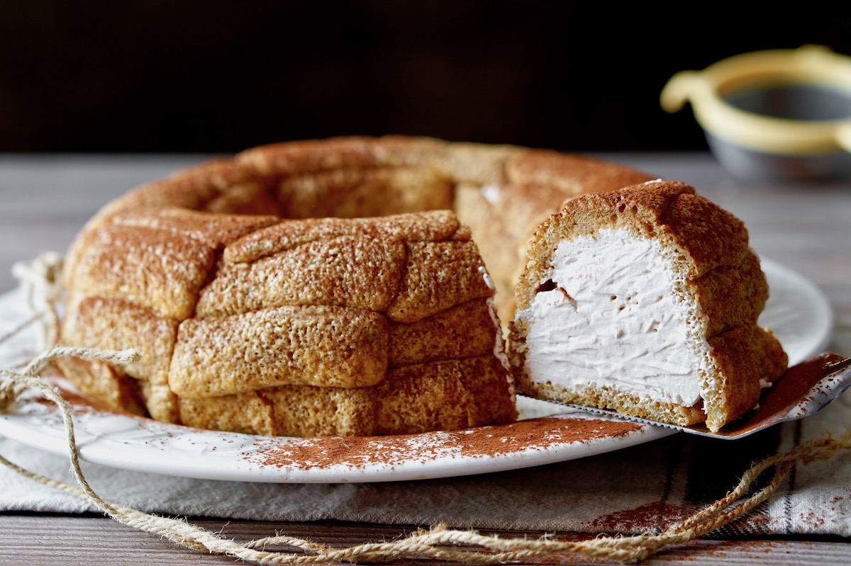 Ciambella fredda ai pavesini e caffè