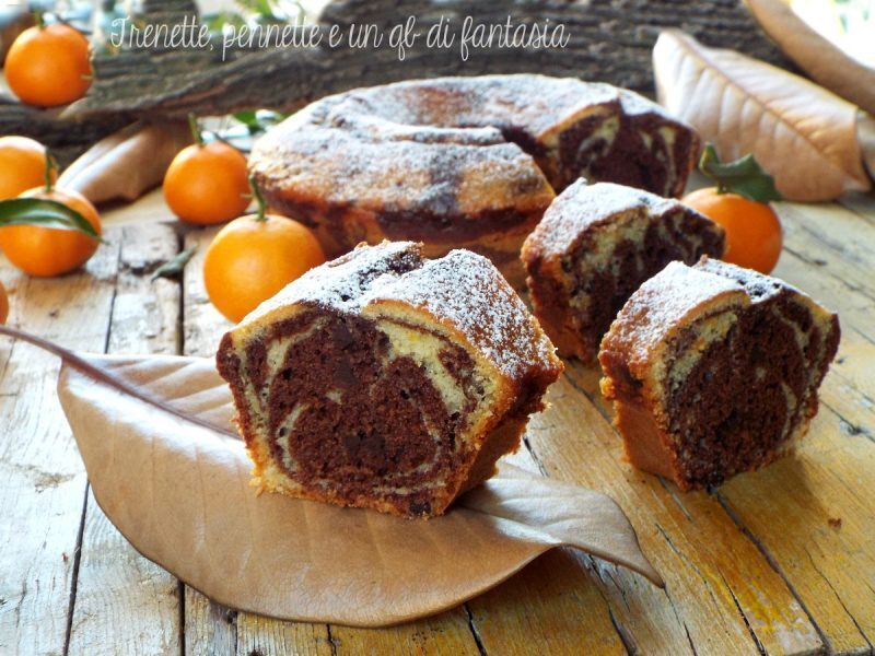 Ciambella frullata con clementine e cacao
