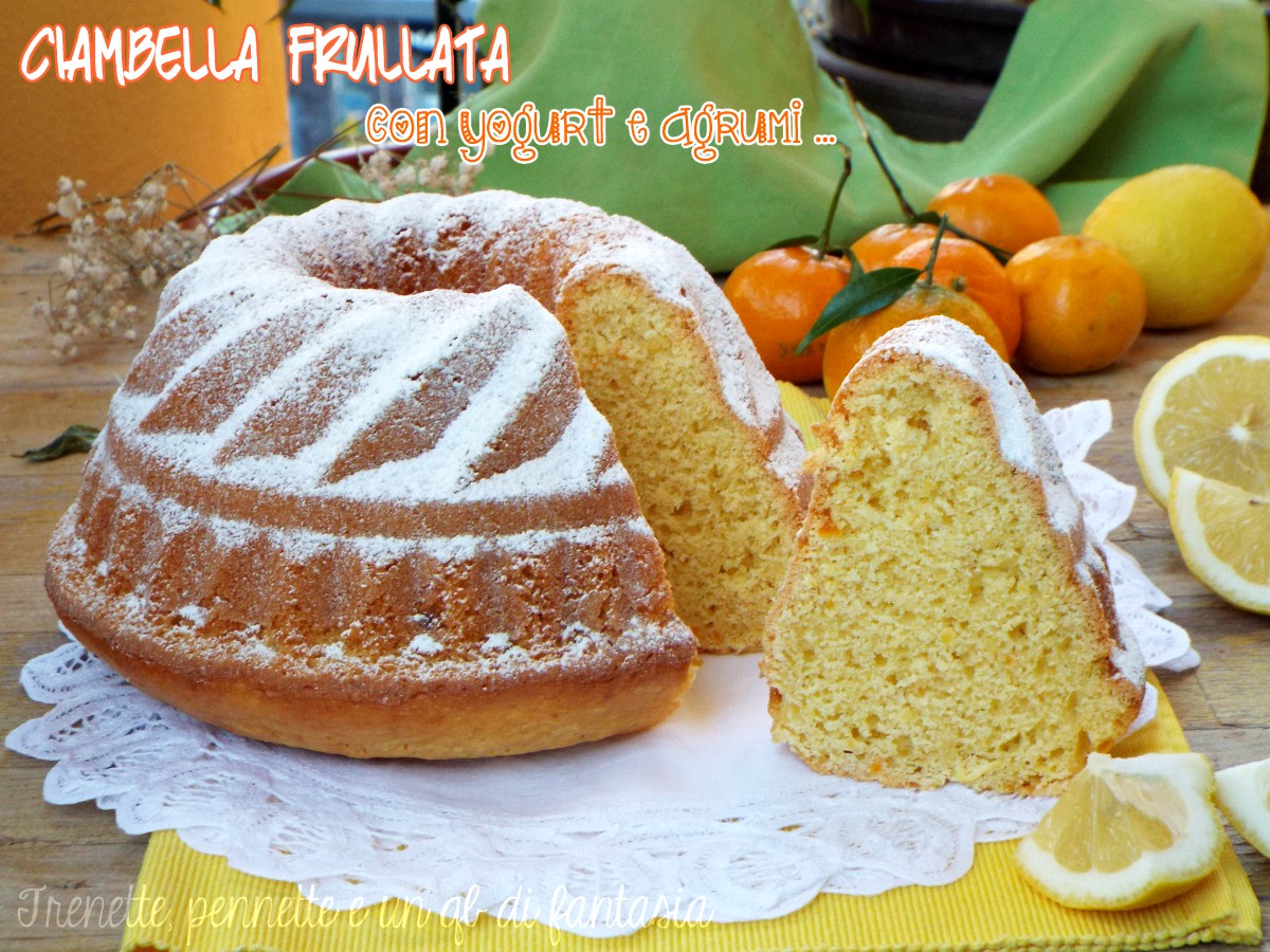 Ciambella frullata con yogurt e agrumi