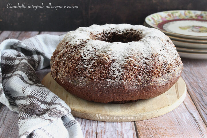 Ciambella integrale all’acqua e cacao