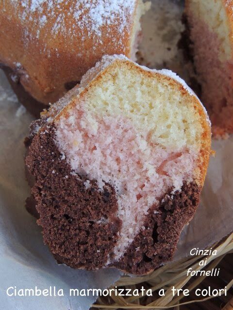 Ciambella marmorizzata ai 3 colori