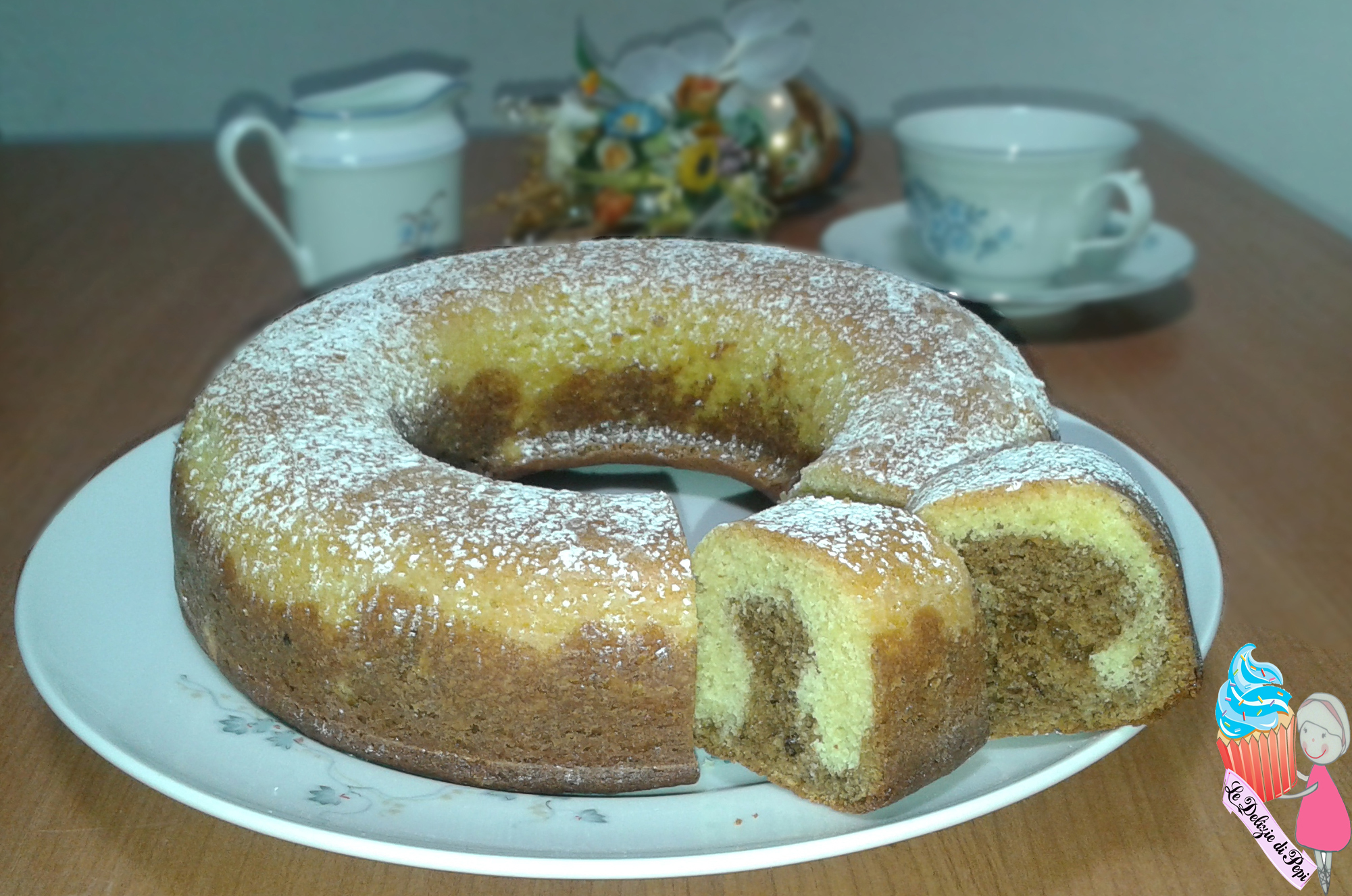 Ciambella marmorizzata al cappuccino