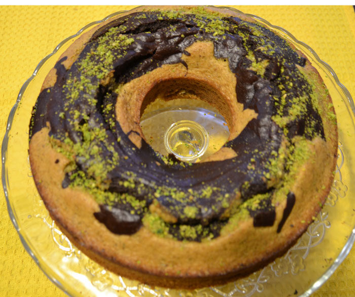 Ciambella pistacchio e cioccolato