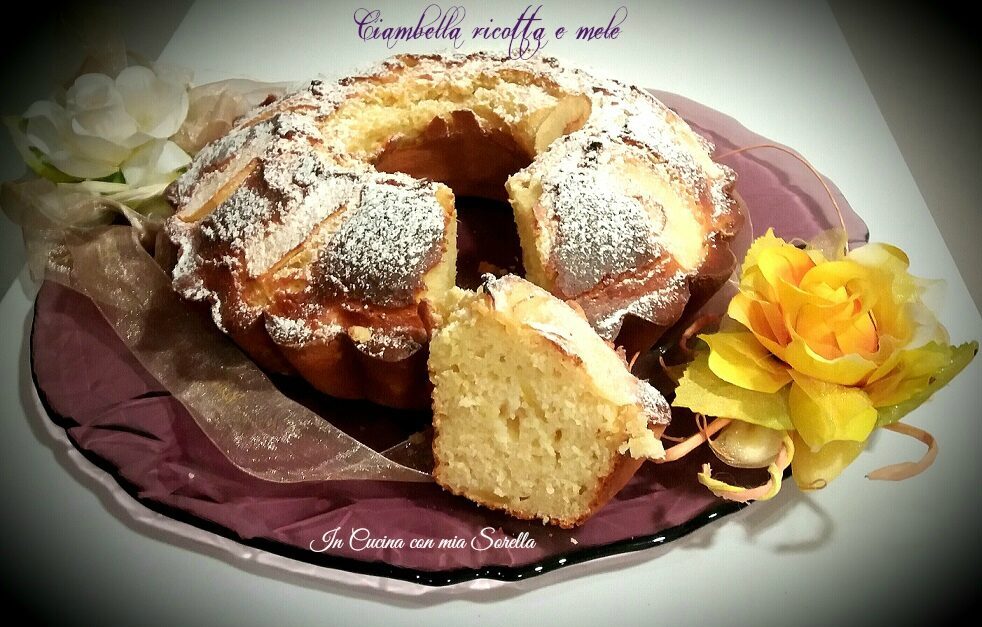 Ciambella ricotta e mele ricetta light