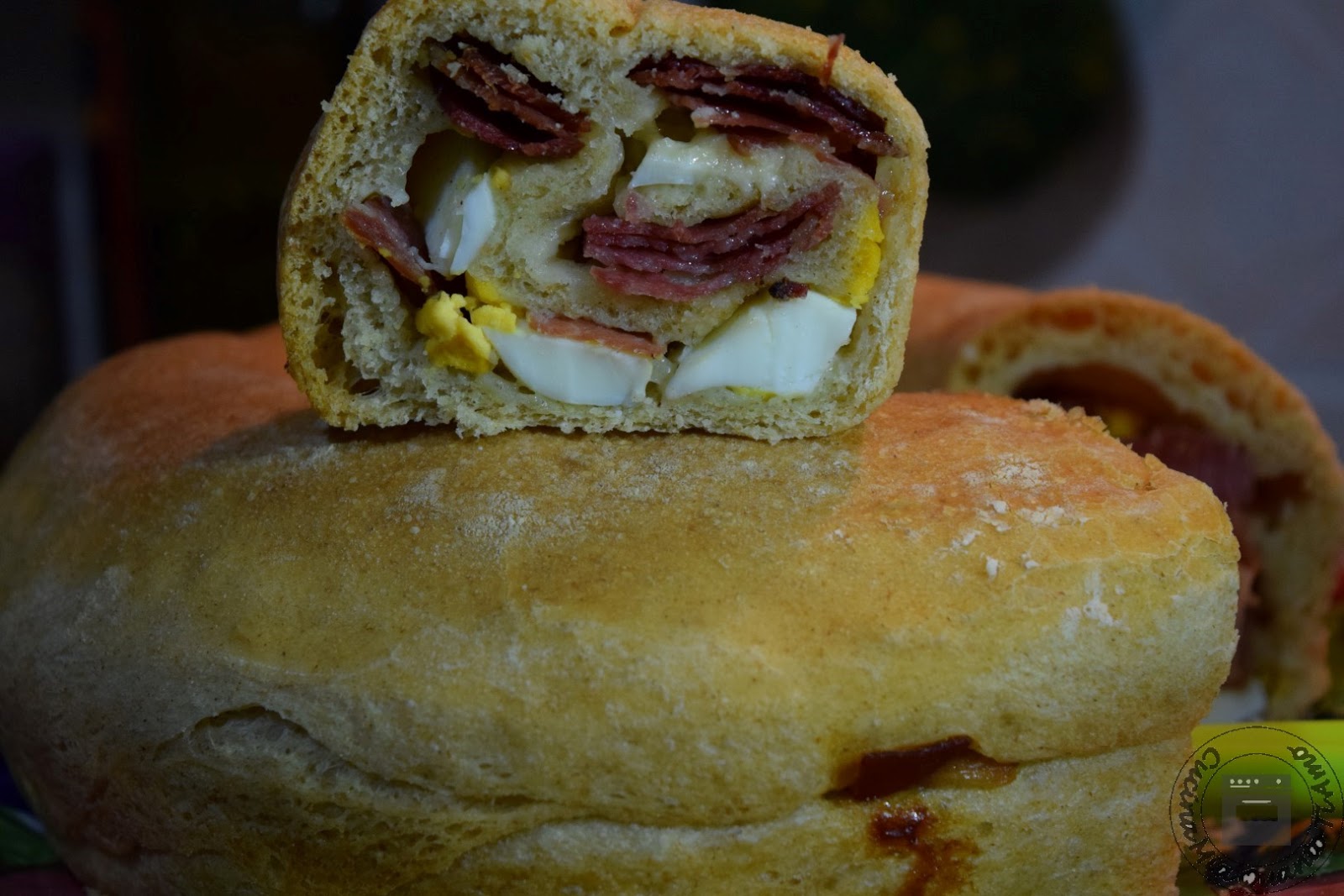 Ciambella rustica ai salumi e uova sode