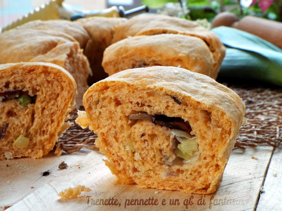 Ciambella rustica piselli porro e radicchio