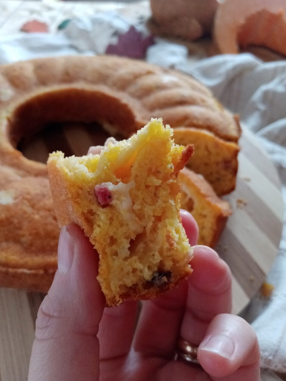 Ciambella salata zucca e speck