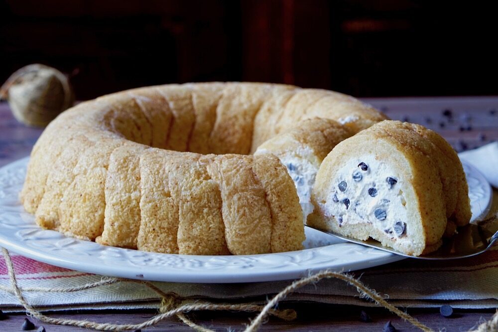 Ciambella stracciatella senza cottura