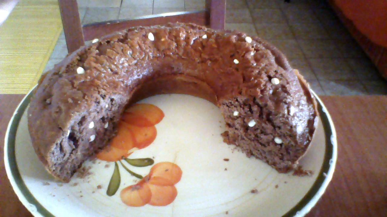 Ciambella,ciobar,un po’ di riso soffiato ma senza burro