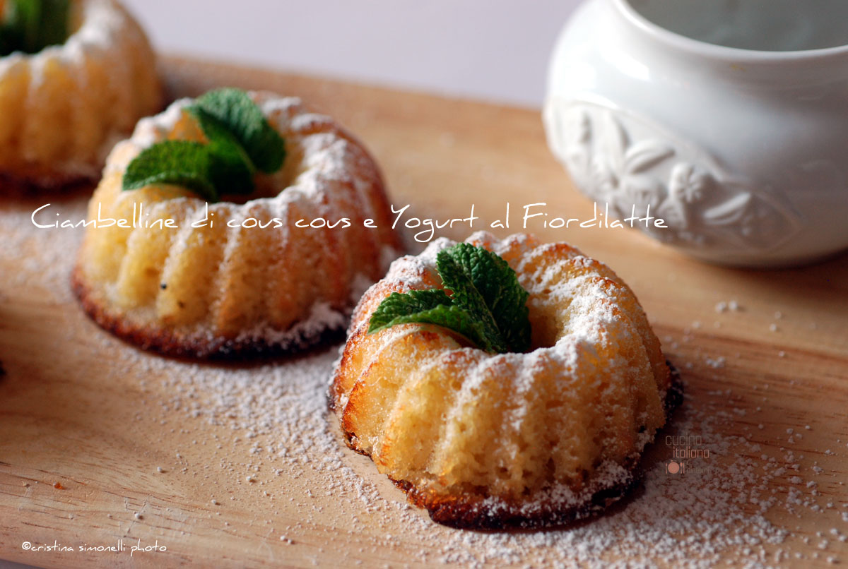 Ciambelline di cous cous con yogurt al fiordilatte e limone