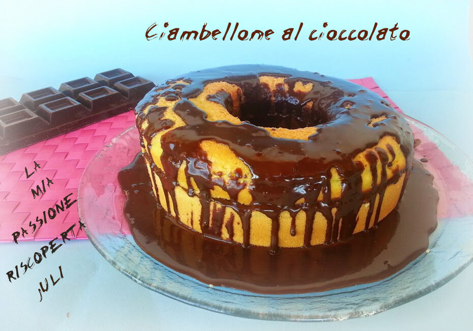 Ciambellone al cioccolato uova zucchero e cioccolato