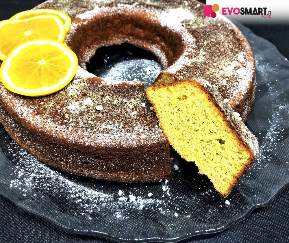 Ciambellone arancia e nocciole senza glutine