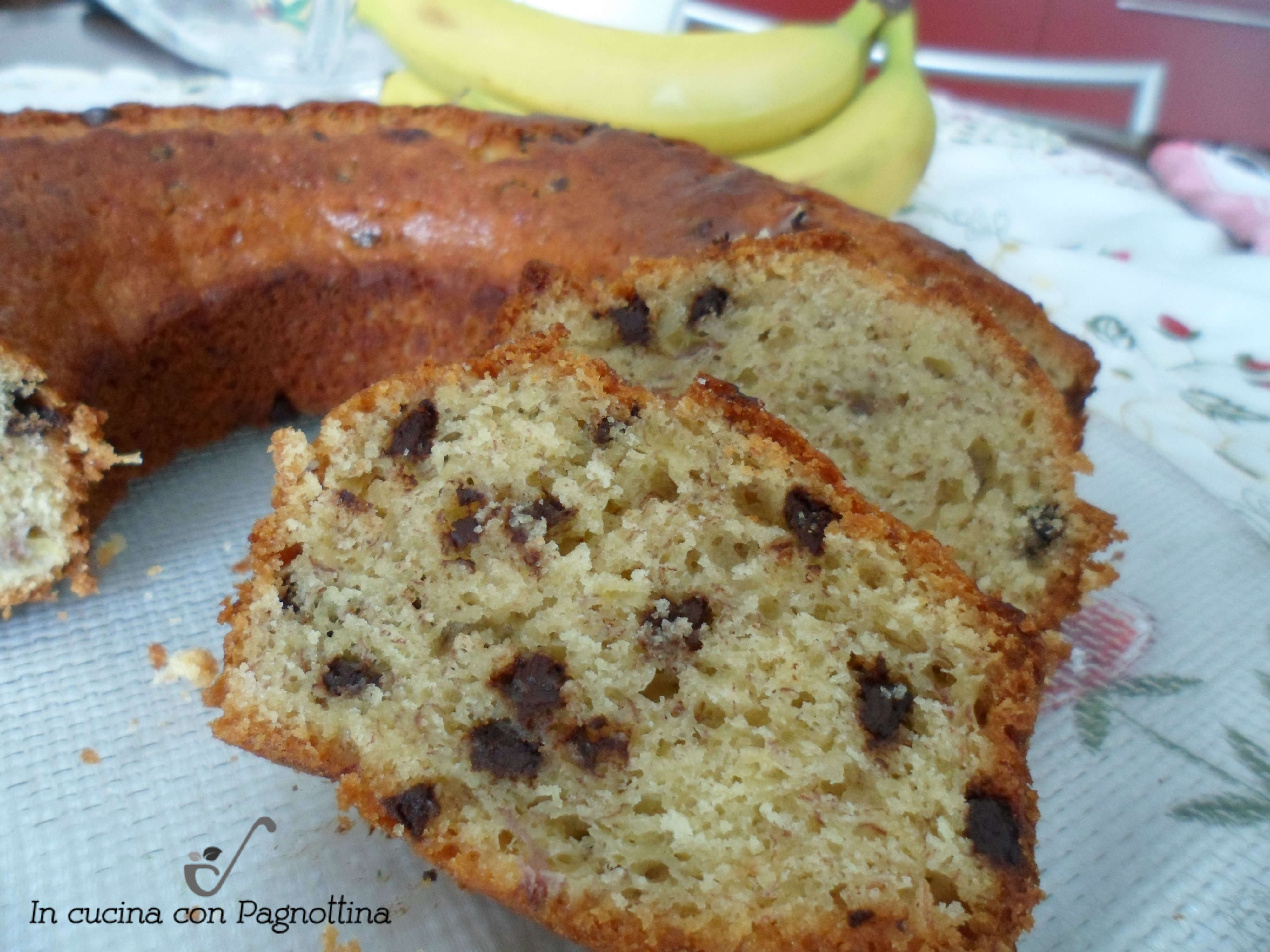 Ciambellone banana e cioccolato