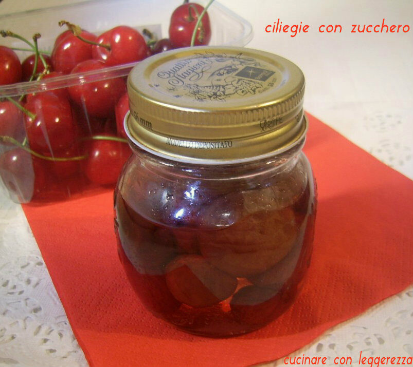Ciliegie con zucchero