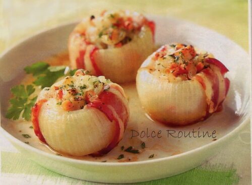 Cipolle ripiene al bacon