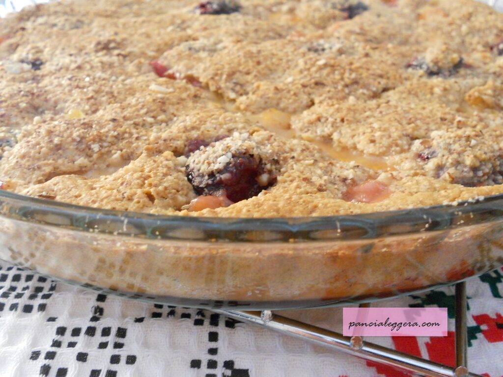 Clafoutis di frutta senza uova e burro