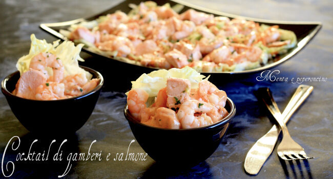 Cocktail di gamberi e salmone