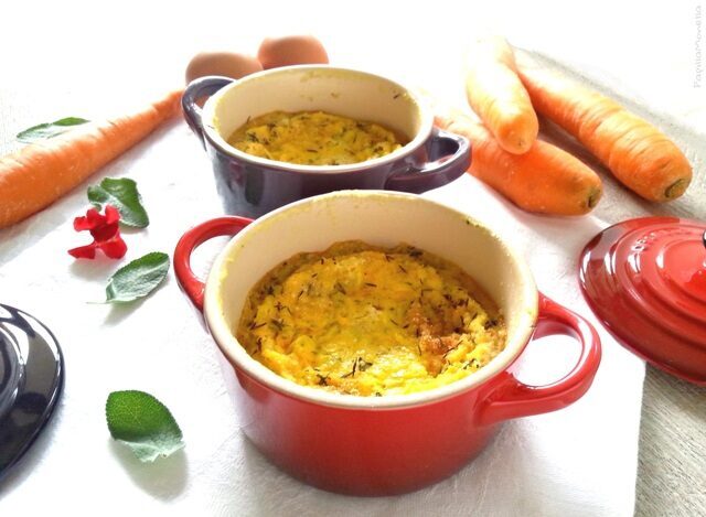 Cocotte di stracchino e carote alla curcuma