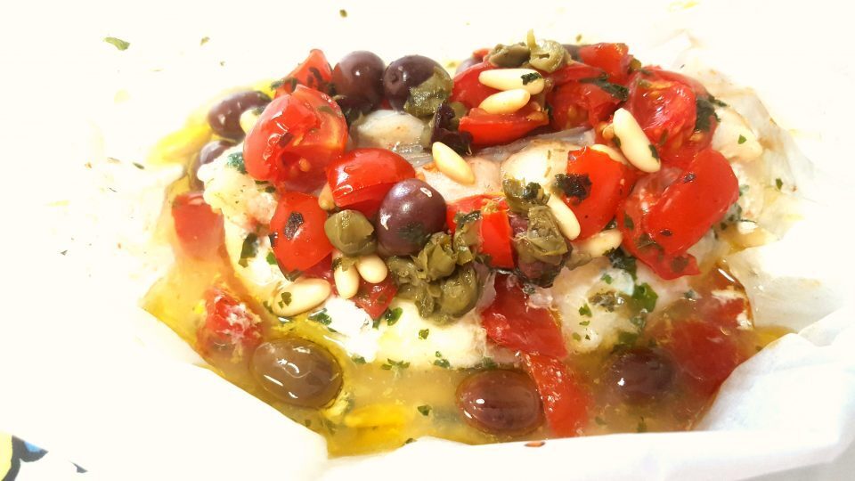 Coda di rana pescatrice alla mediterranea