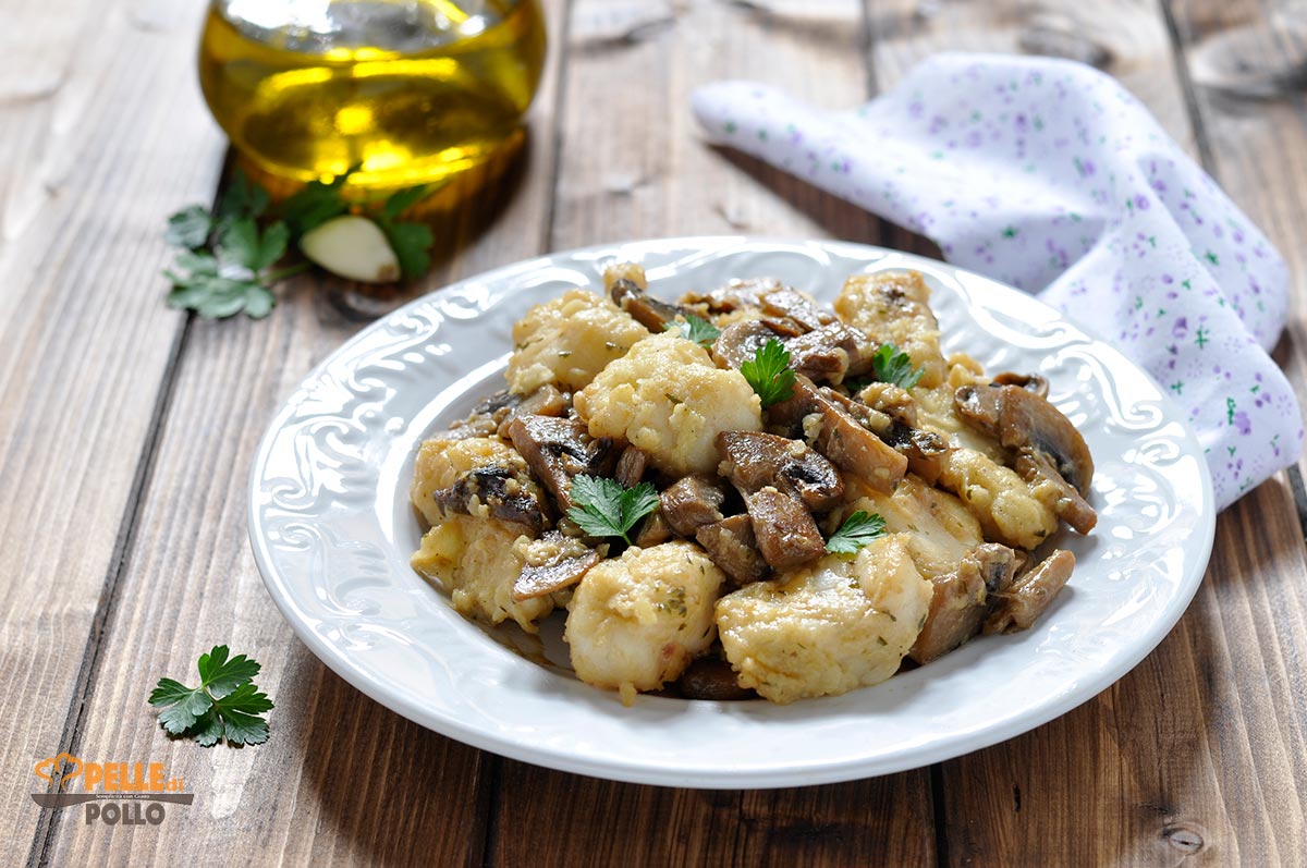 Coda di rospo ai funghi