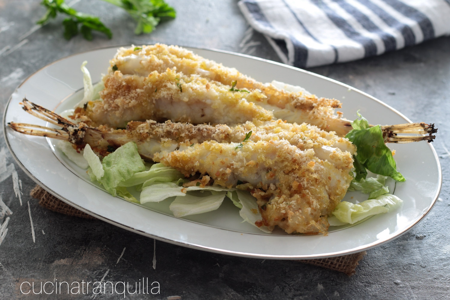 Coda di rospo gratinata