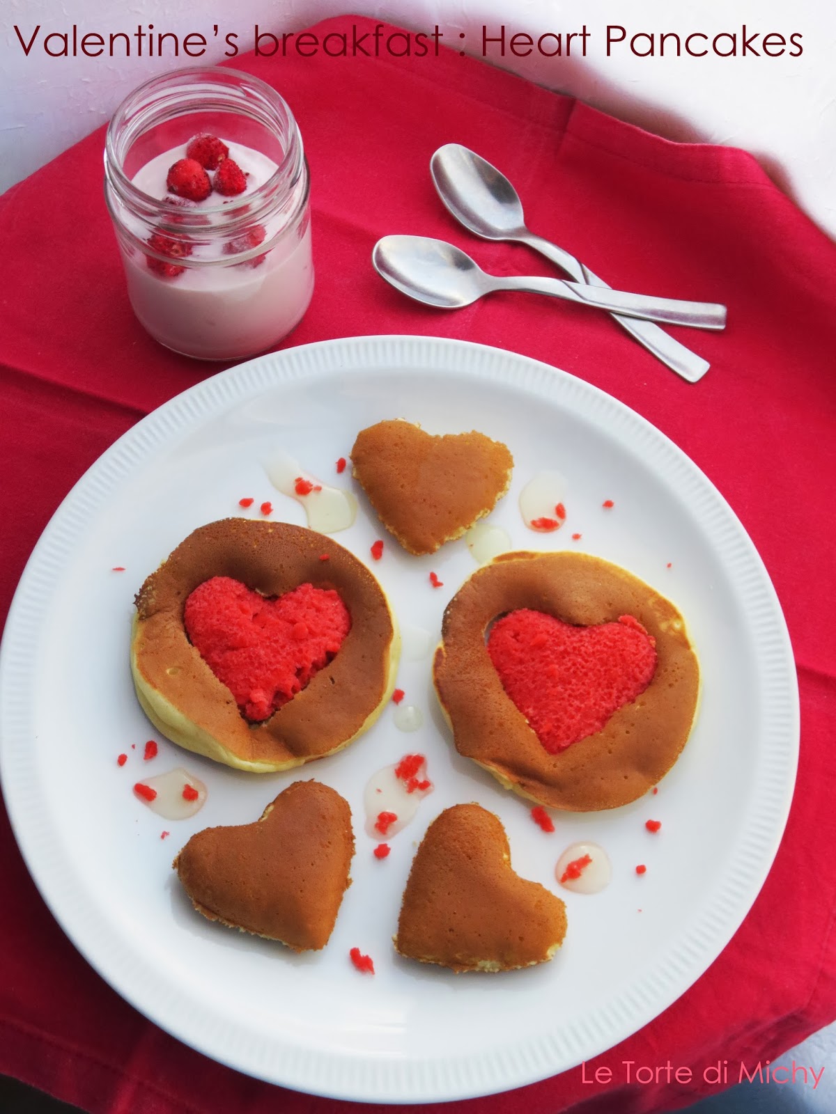 Colazione romantica: pancakes di san valentino