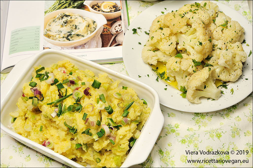 Colcannon quasi irlandese e cavolfiore al vapore