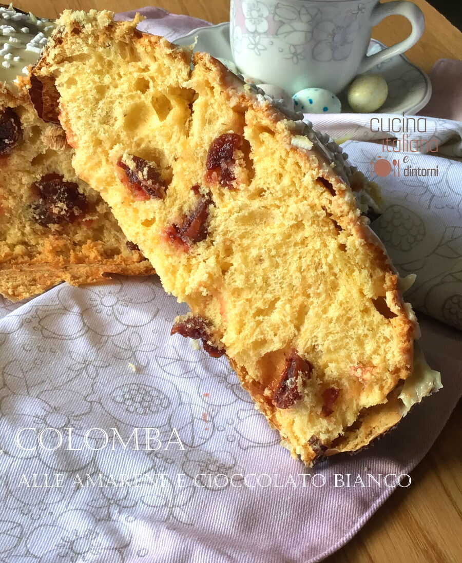 Colomba alle amarene e cioccolato bianco