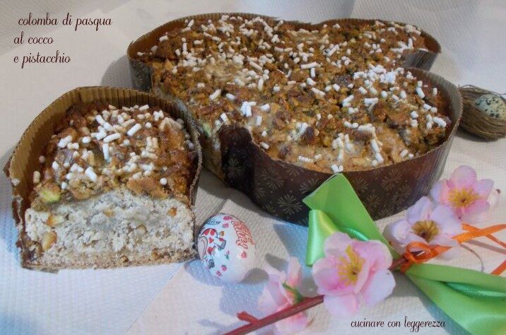 Colomba di pasqua al cocco e pistacchio – lievito madre