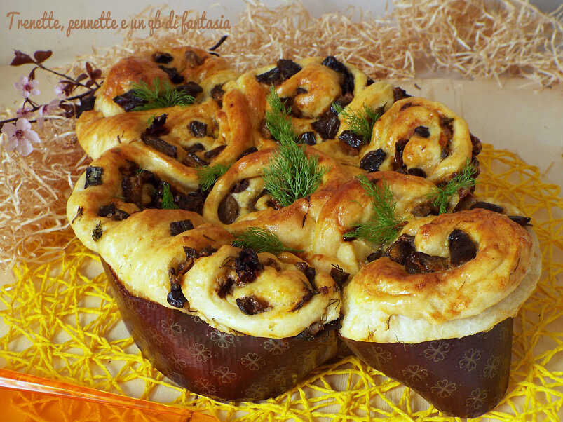 Colomba salata con melanzane e finocchietto