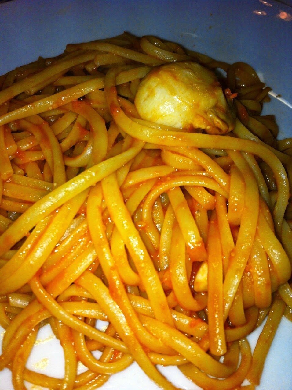 Con e senza bimby, linguine capesante e pomodoro al profumo d’arancia