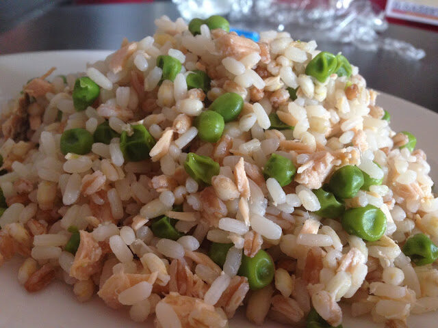 Con e senza bimby, riso, farro, orzo con piselli e tonno