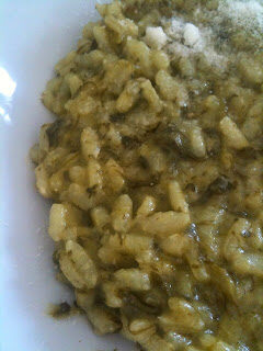 Con e senza bimby, risotto agli spinaci