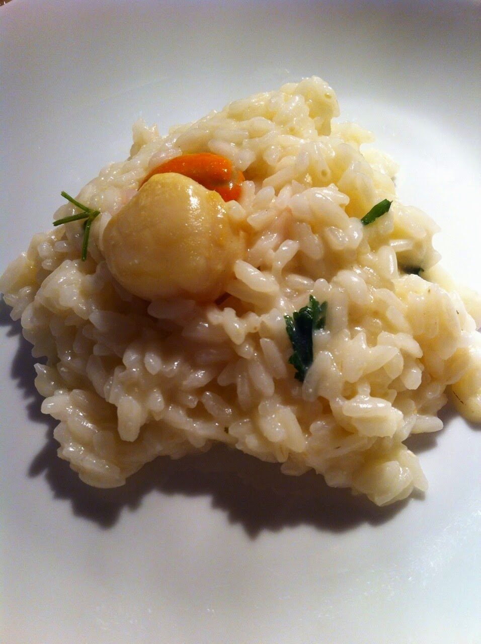 Con e senza bimby, risotto alle capesante