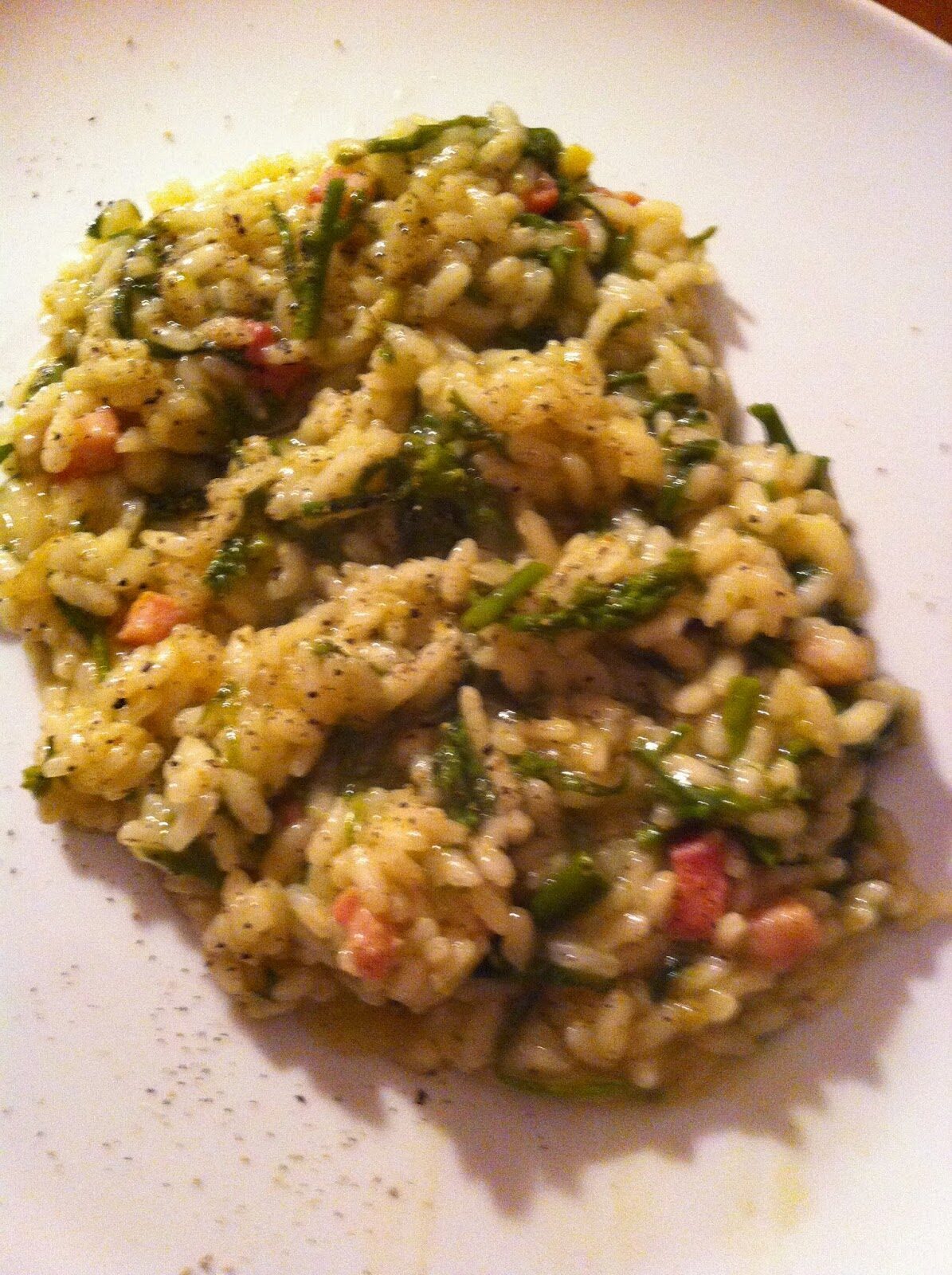 Con e senza bimby, risotto asparagi e pancetta