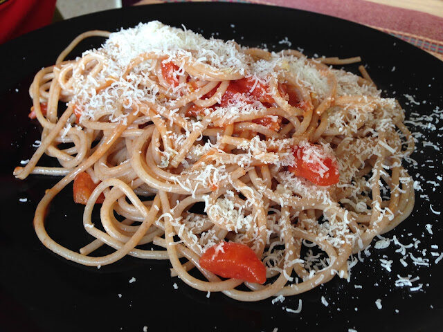 Con e senza bimby, spaghetti ai pomodorini