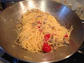 Con e senza bimby, spaghetti alle vongole