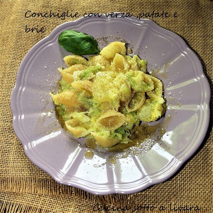 Conchiglie alla verza ,patate e brie