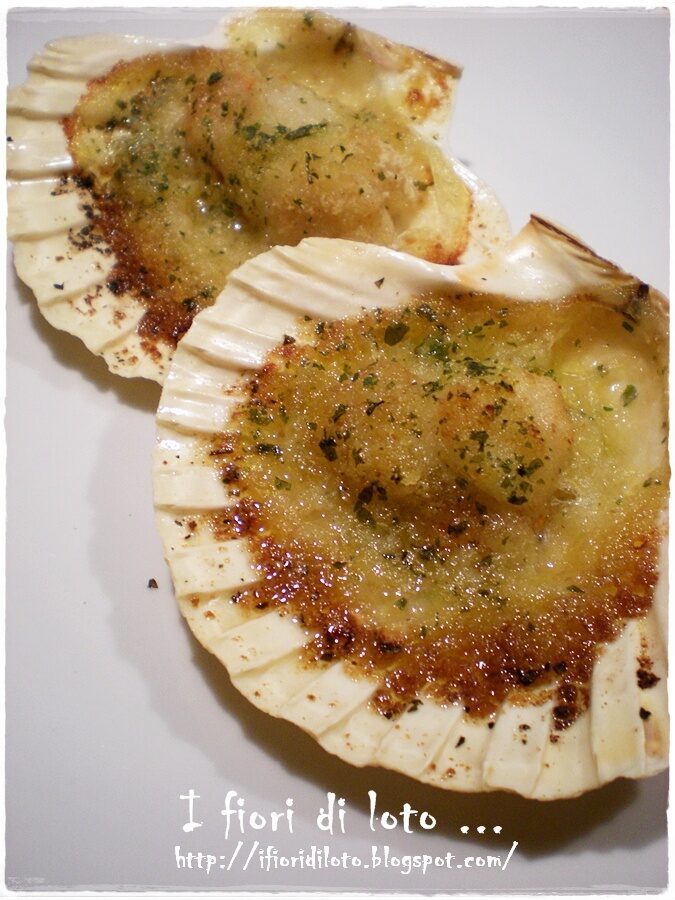 Conchiglie saint jacques o capesante gratinate