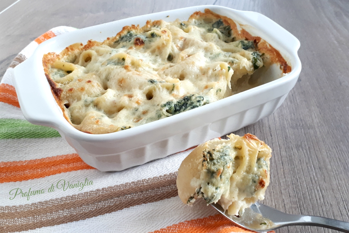 Conchiglioni con erbette e ricotta