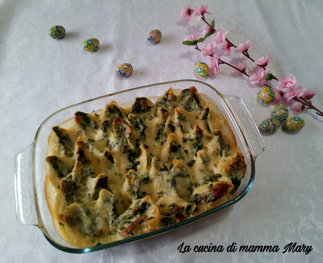 Conchiglioni con spinaci e ricotta