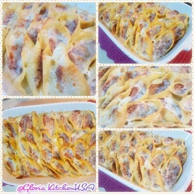 Conchiglioni ripieni con salsiccia e radicchio di gloria kitchenusa