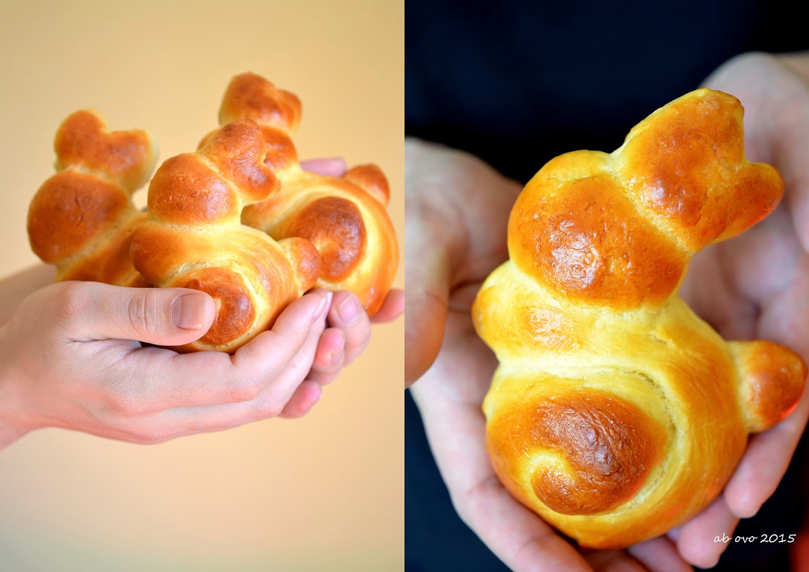 Coniglietti di pasqua di pasta brioche